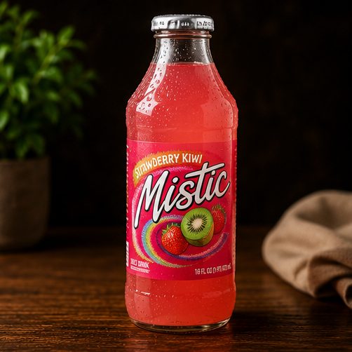 Bottle of Mistic Strawberry Kiwi