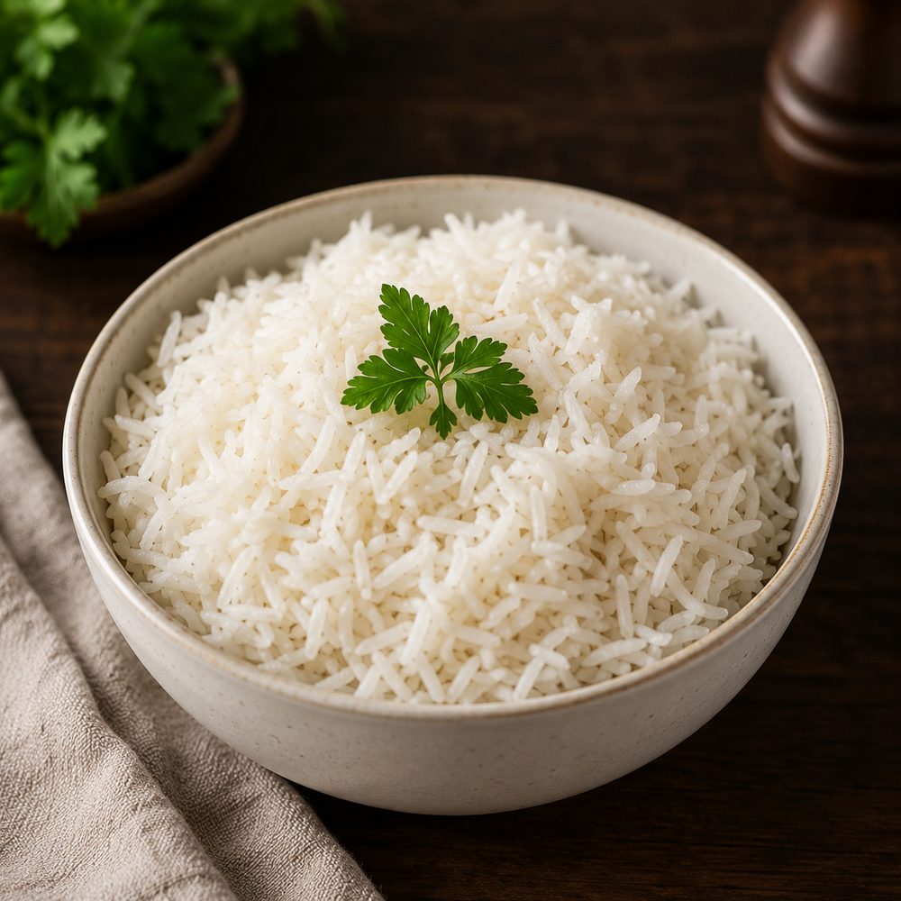 Bowl of seasoned white rice