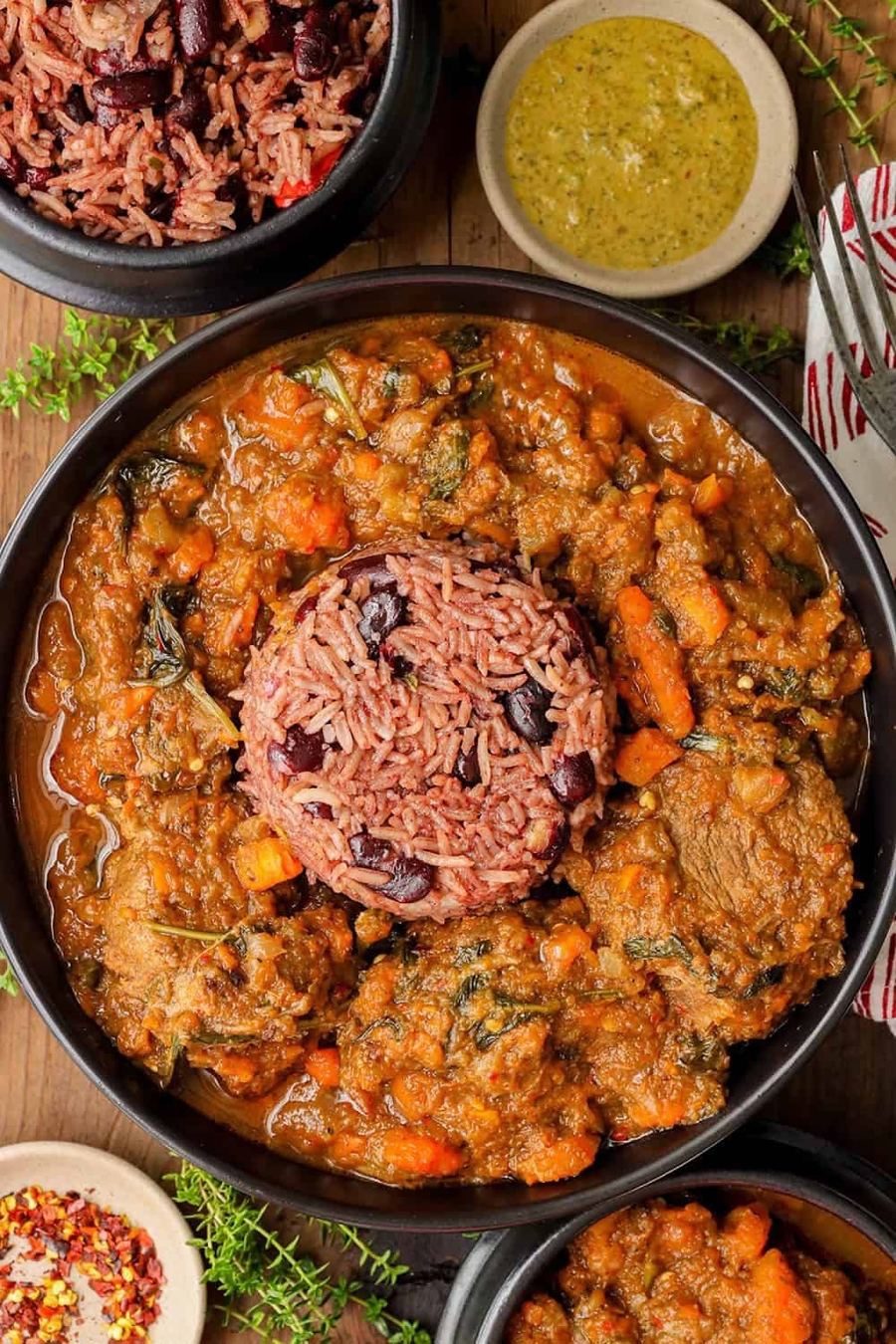 Legumes with rice and beans